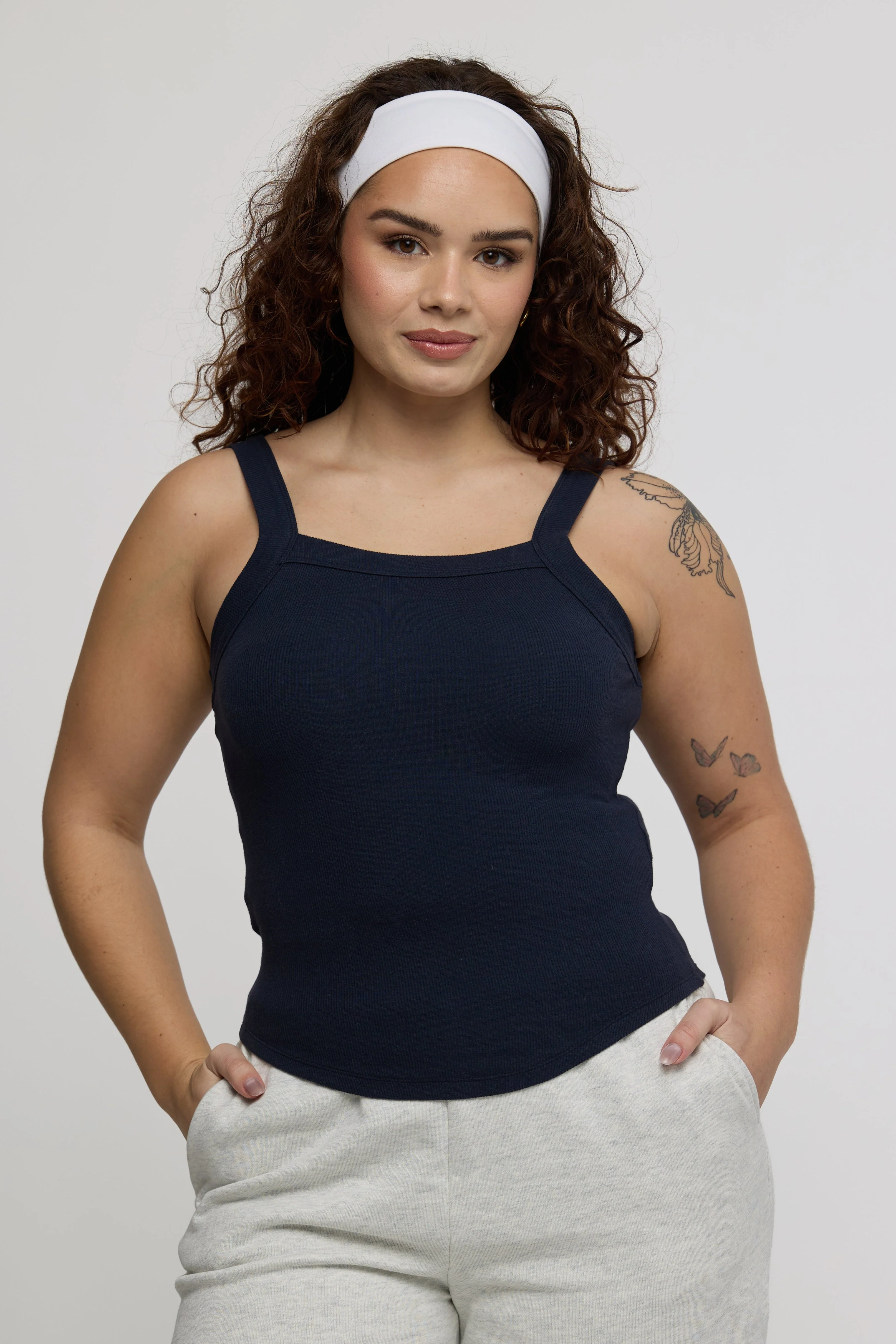 Two Way Tank in Deep Blueberry - Image 3