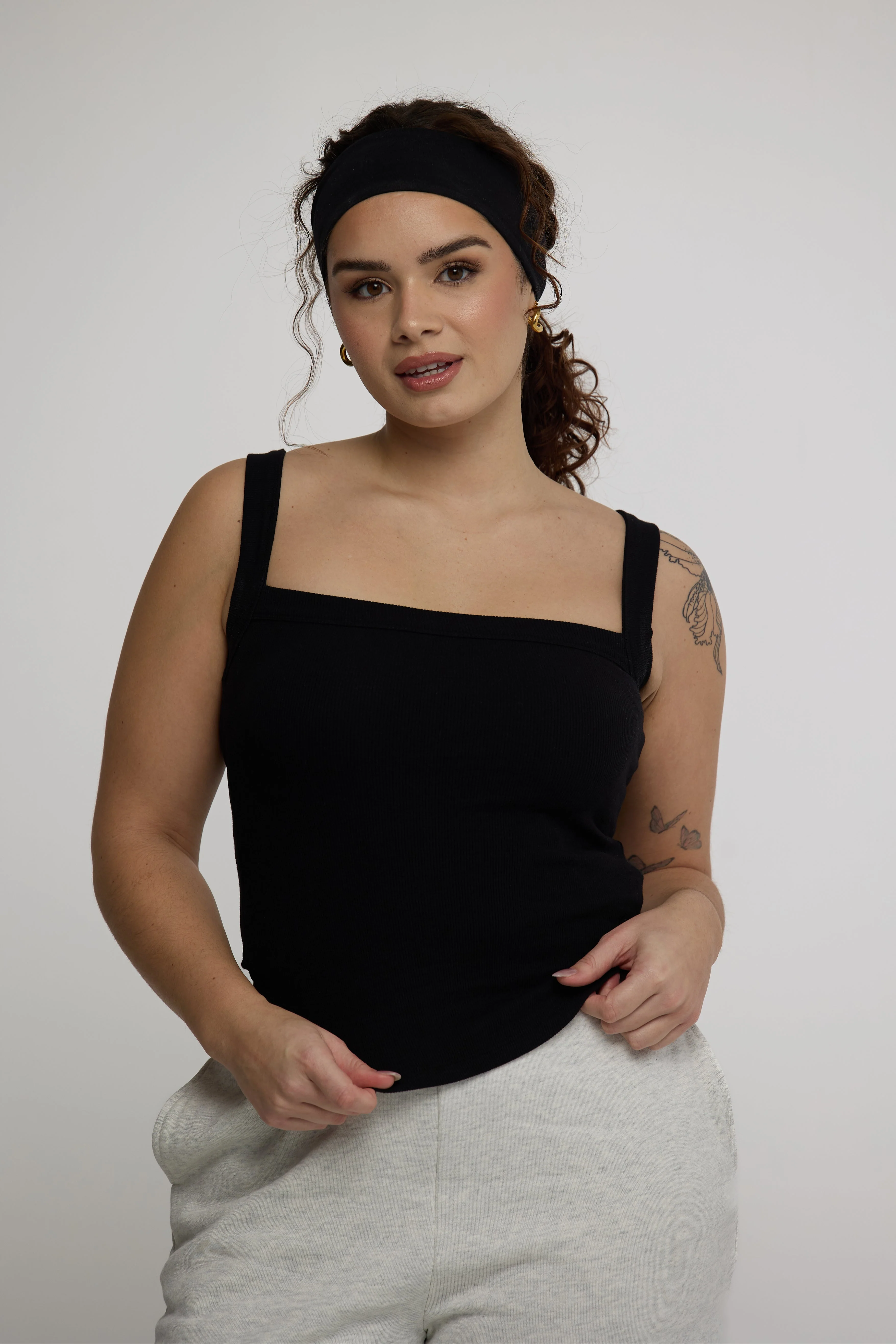 Two Way Tank in Caviar - Image 3